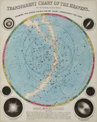 Carte des cieux, c 1855