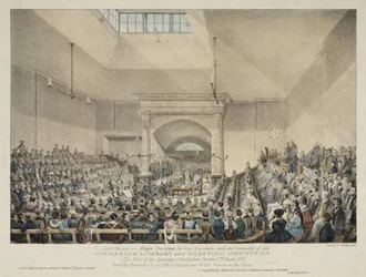 Ouverture du théâtre de conférences à Marylebone, Londres