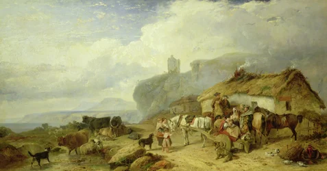 Halte du Conducteur, Île de Mull au loin, 1845