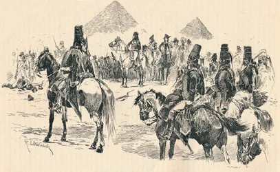 Napoléon Bonaparte à la bataille des Pyramides