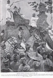 Troupes britanniques entrant à Singapour, 1824, illustration de 