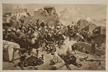 Candahar : Les 92e Highlanders et les 2e Gurkhas attaquent Gaudi Mullah Sahibdad, de 