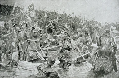 La bataille de Towton en 1461, illustration tirée de l