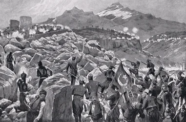 La rébellion crétoise contre les Turcs, illustration de 