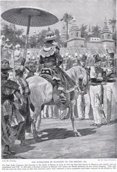 La reddition de Rangoon aux Britanniques, 1824, illustration de 