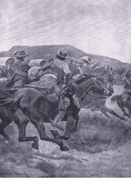 La cavalerie attaquant l