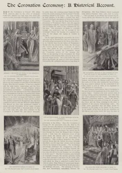 La cérémonie de couronnement, un récit historique
