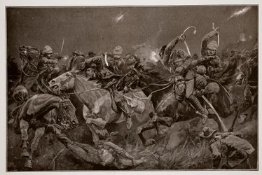 La charge nocturne des 19e Hussards près de Lydenberg le 7 novembre 1900