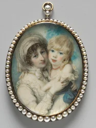Portrait de Catherine Clemens et de son fils, John Marcus Clemens, vers 1800