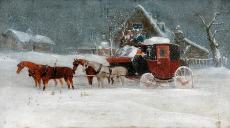Coche dans la tempête d