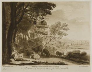 Berger jouant de la flûte
