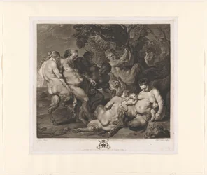 Silenus avec une famille de satyres (Bacchanale)