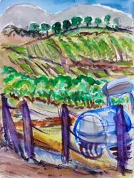 Tracteur bleu, Napa Valley