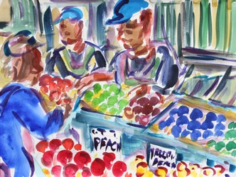 Vendeurs de fruits, 2020