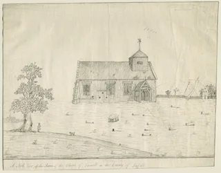 Farewell Church: dessin à la plume, nd [?fin 18e siècle]