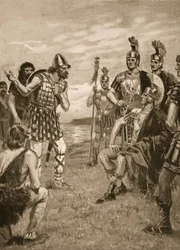 Agricola reçoit un roi irlandais, illustration de 