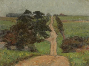 Une route romaine près de Northleach, Gloucestershire