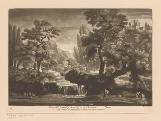 Paysage avec cascade