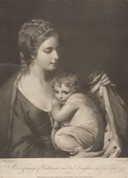 Maria, comtesse de Waldegrave, et sa fille Lady Elizabeth Laura