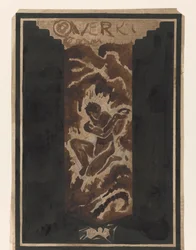 Premier projet pour la couverture du livre Over Kunst, II, par R.N. Roland Holst