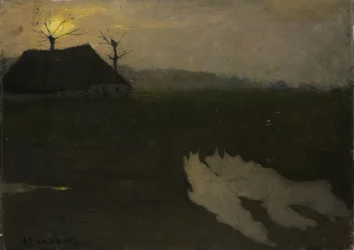 Paysage au clair de lune