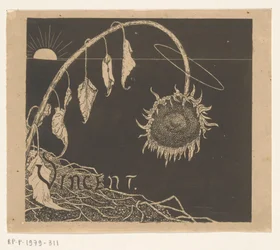 Conception de couverture pour : Richard Roland Holst, Exposition des œuvres laissées par Vincent Van Gogh, 1892