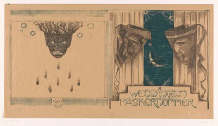 Conception de couverture pour : Wendingen, numéro de masque, 1920