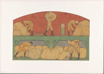 Conception pour une peinture dans la bourse de Berlage: Le Commerce