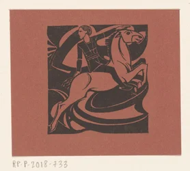 Cavalier sur un cheval sautant