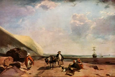 Pêcheurs sur la côte de Normandie, France, vers 1824, 1934