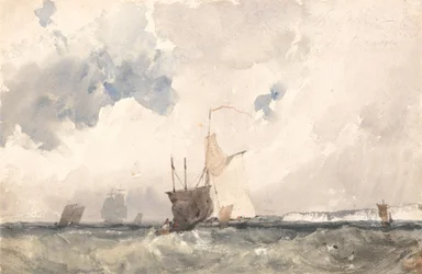 Navires dans une mer agitée
