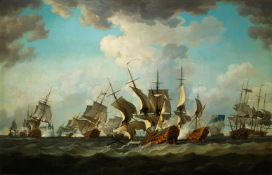 Bataille des Cardinaux en 1759 peinte par Richard Paton