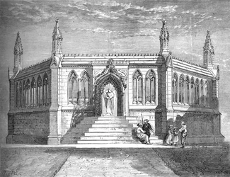Chapelle commémorative à Cawnpore, vers 1880