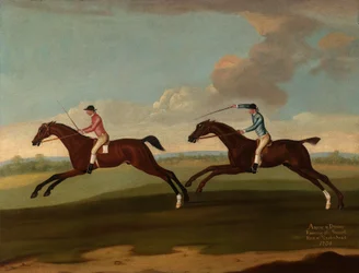 Aaron et Driver courant la deuxième manche à Maidenhead, 1754