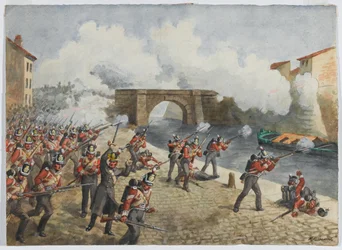Le 27e Régiment Inniskilling à Toulouse, 10 avril 1814, vers 1900