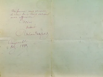 Lettre manuscrite de Richard Wagner à Luigi Mancinelli, 3 décembre