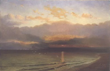 Coucher de soleil sur la côte du Yorkshire