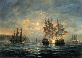 Engagement entre le Bonhomme Richard et le Serapis au large de Flamborough Head, 1779