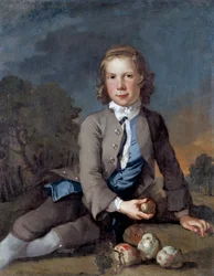 Garçon avec des pommes, 1729-1740
