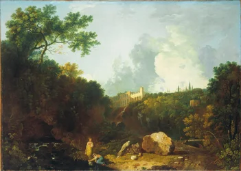 Vue lointaine de la villa de Mécène, Tivoli