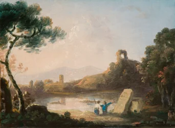 Lac Averne avec un sarcophage