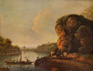 Paysage, avec rivière et bateaux, vers 1758, 1938