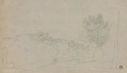 Vue de la maison et des jardins de Wilson (recto); Vue de la maison et des jardins de Wilson (verso)