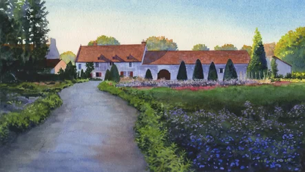 Ferme du Val de Loire, 2011 (aquarelle sur papier)