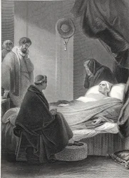 La mort du cardinal Wolsey, gravé par A.H. Payne