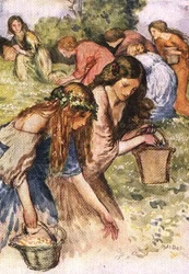 Il y a un pré au bord de la rivière, un troupeau de nymphes que j