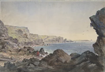 Baie de Foilhummerum, Valentia, vue vers la mer depuis le point où le câble...