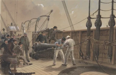 Épissure du câble après le premier accident à bord du Great Eastern, 25 juillet 1865, 1865-66