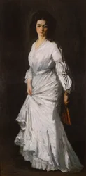 Femme en blanc : Portrait d
