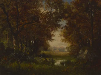 Scène dans la Forêt de Fontainebleau